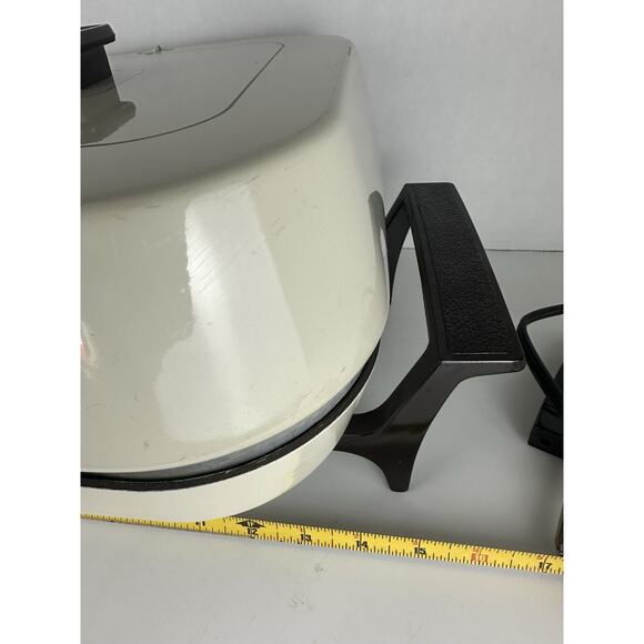VTG Sunbeam 12"x12" Frypan Electric Skillet Cooker 80s Almond Works Retro - Picture 6 of 6
